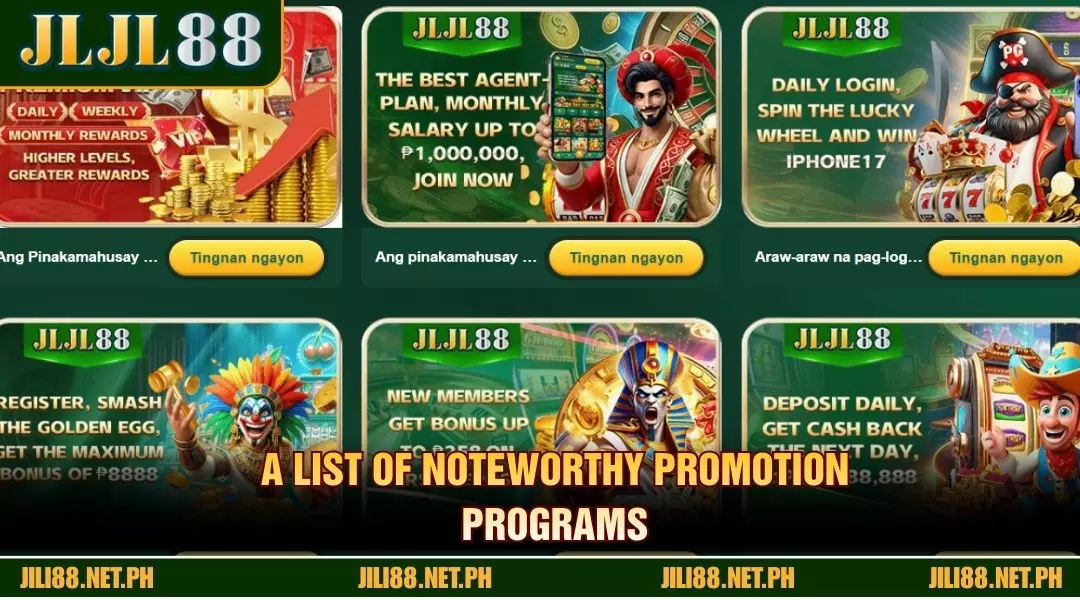 A list of noteworthy promotion programs