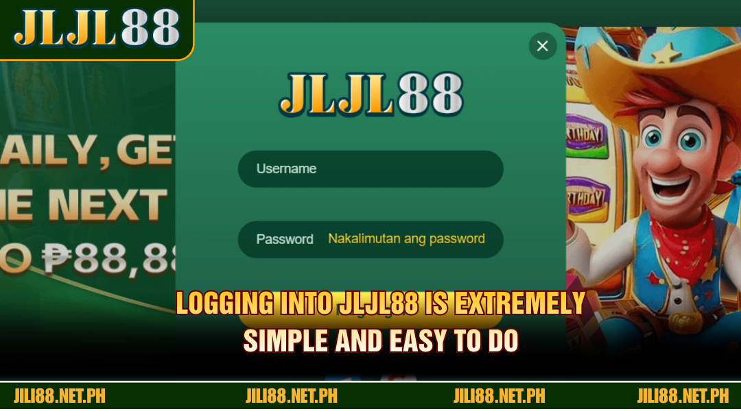 Logging into JLJL88 is extremely simple and easy to do