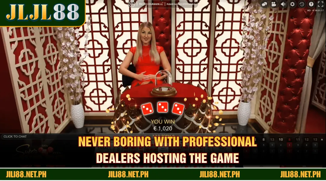 Never boring with professional dealers hosting the game